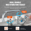 VEVOR Commercial Faucet with Pre-Rinse Sprayer, 21