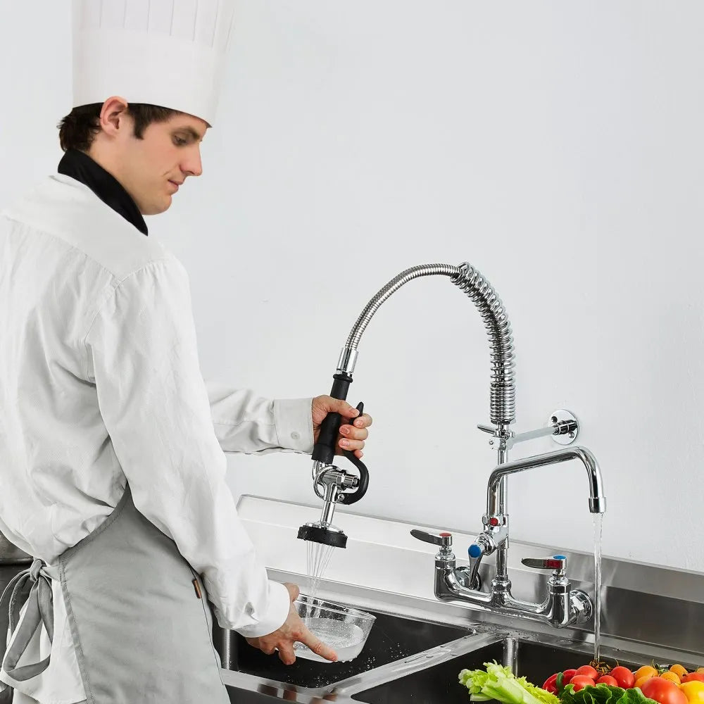 VEVOR Commercial Faucet with Pre-Rinse Sprayer, 21
