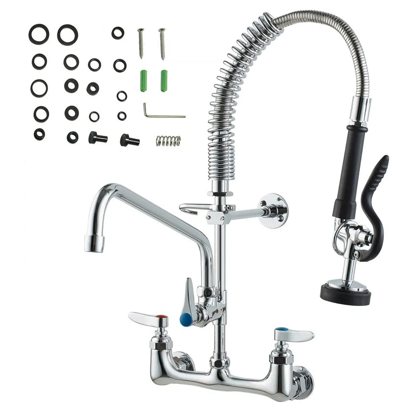 VEVOR Commercial Faucet with Pre-Rinse Sprayer, 21