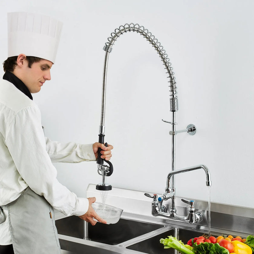 VEVOR Commercial Faucet with Pre-Rinse Sprayer, 36