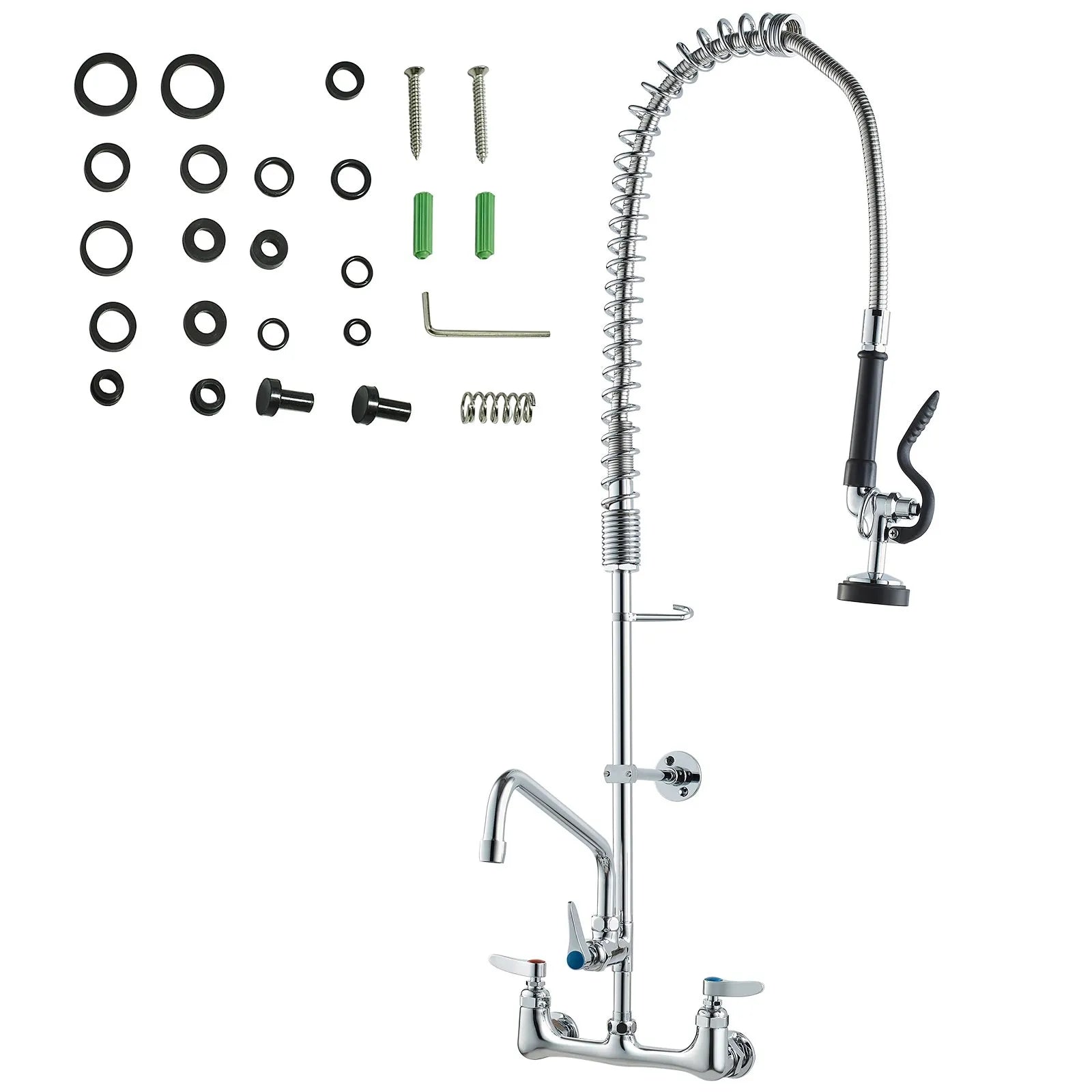 VEVOR Commercial Faucet with Pre-Rinse Sprayer, 36