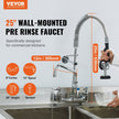 VEVOR Commercial Faucet with Pre-Rinse Sprayer, 25