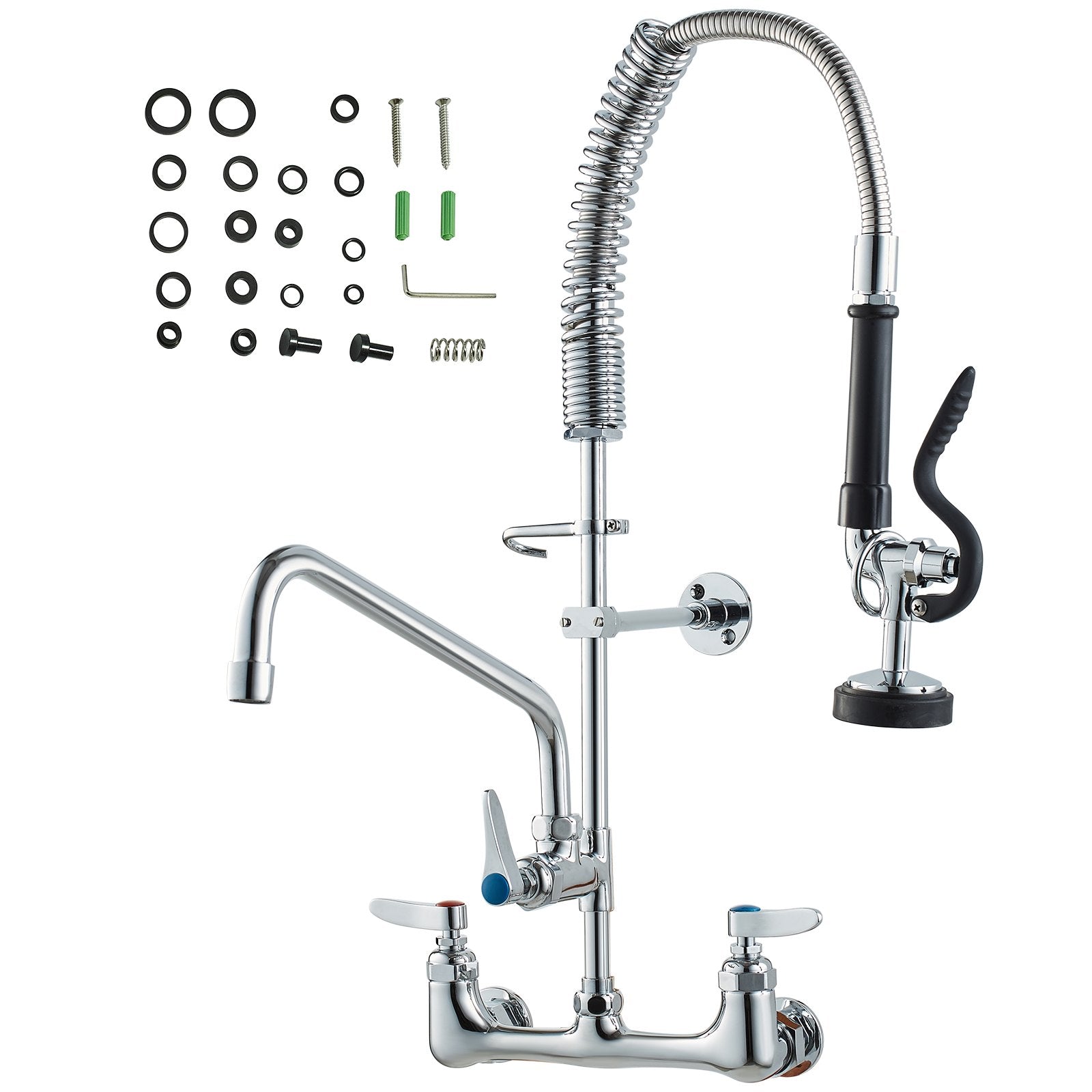VEVOR Commercial Faucet with Pre-Rinse Sprayer, 25