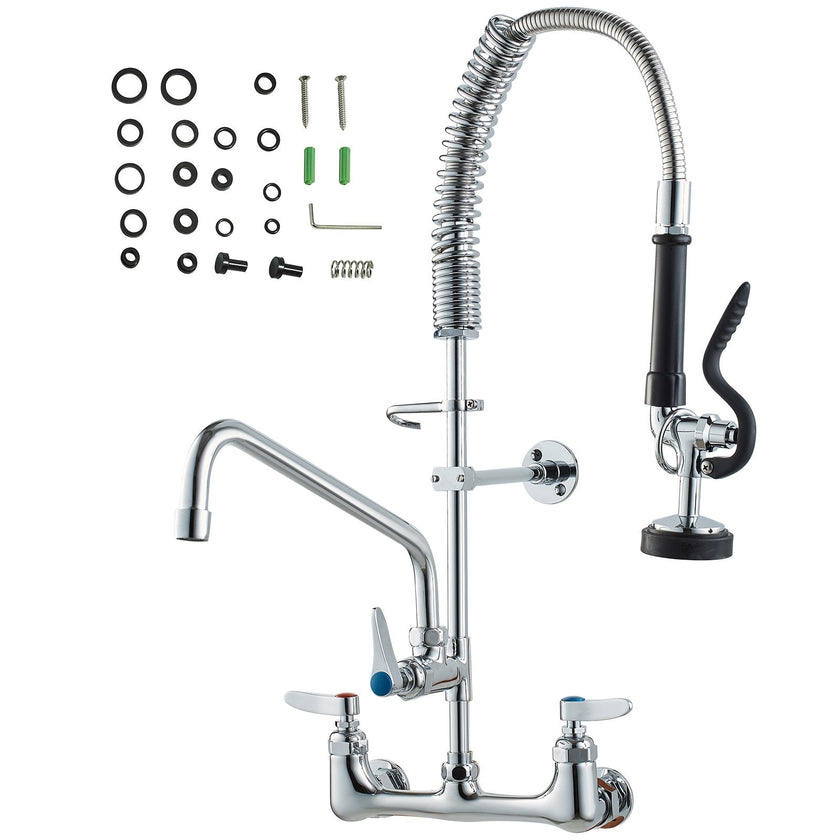 VEVOR Commercial Faucet with Pre-Rinse Sprayer, 25