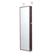VEVOR Mirror Jewelry Cabinet 47.05in Lockable Wall or Door Mounted Armoire Brown