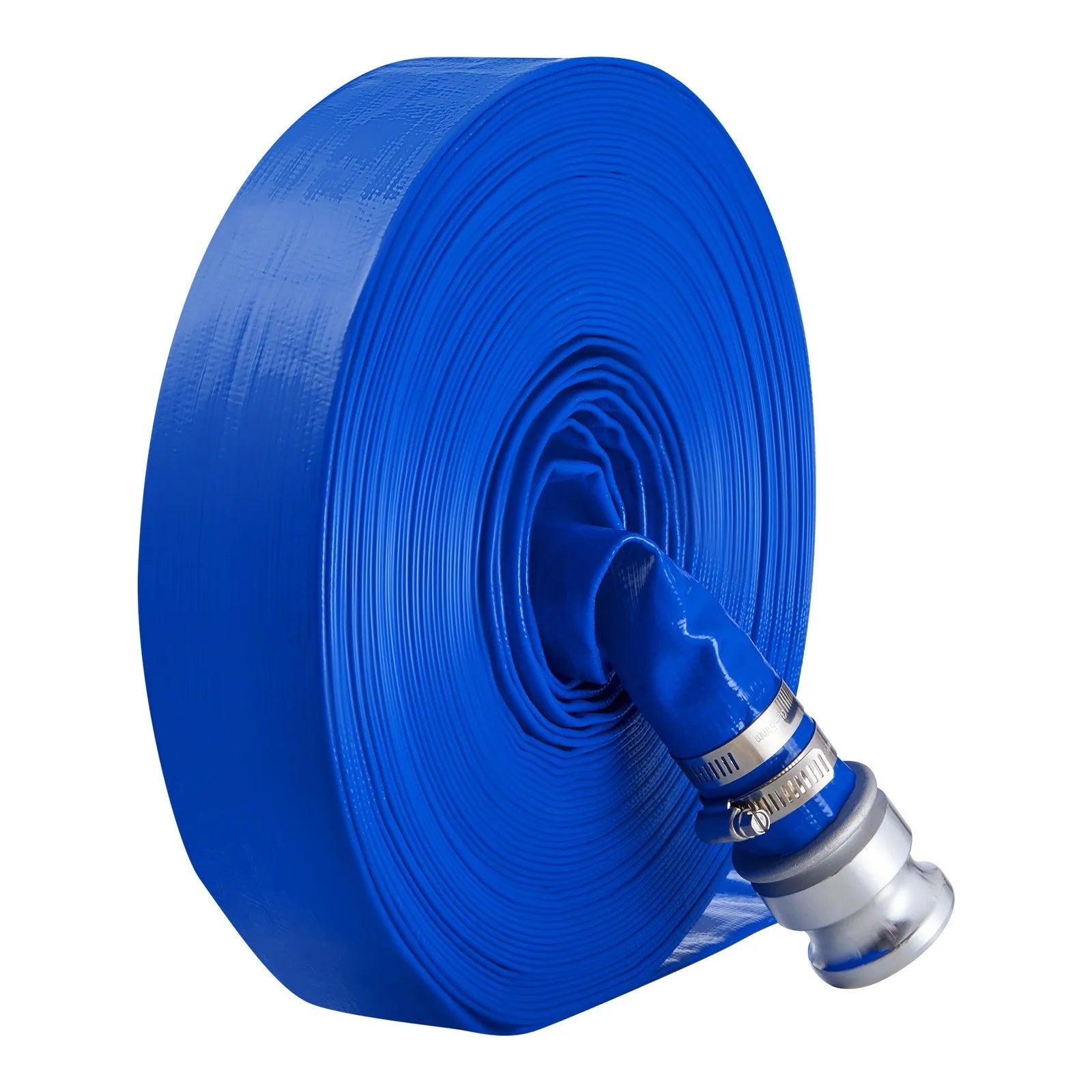 VEVOR Backwash Hose 1.5 in x 100 ft Blue High Quality Hose Complete Fittings