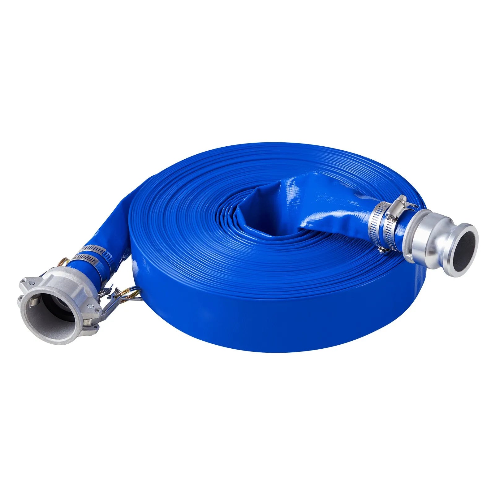 VEVOR Backwash Hose 1.5 in x 100 ft Blue High Quality Hose Complete Fittings