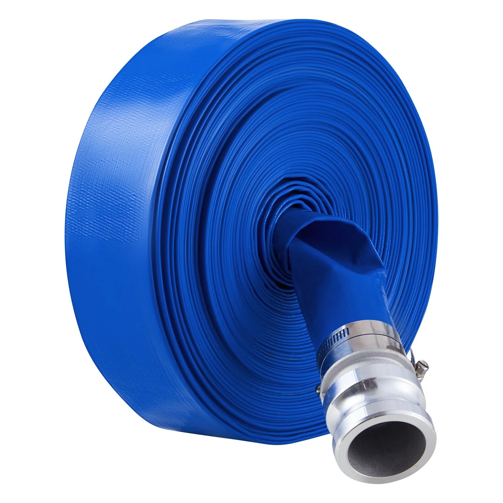 VEVOR Backwash Hose 2 in x 100 ft Blue High Quality Hose Complete Fittings