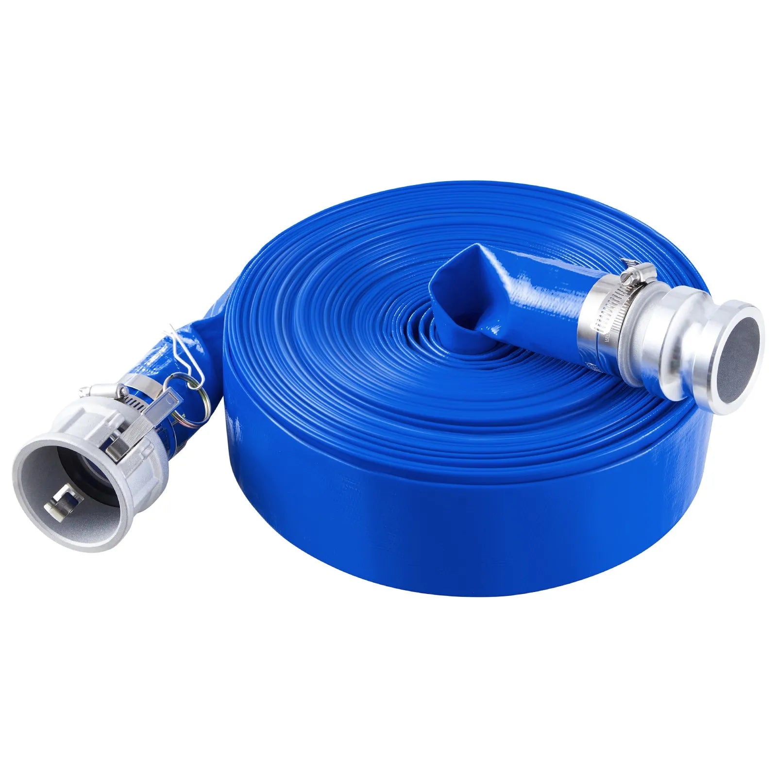 VEVOR Backwash Hose 2 in x 100 ft Blue High Quality Hose Complete Fittings
