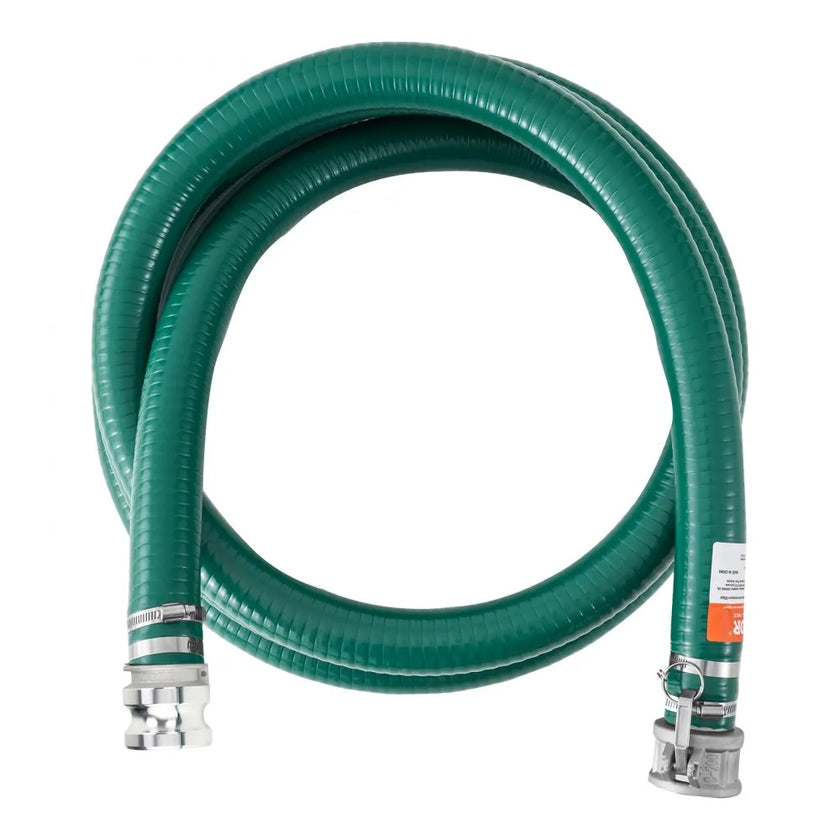 VEVOR Suction Hose 2 in x 20 ft Green High Quality Hose Complete Fittings