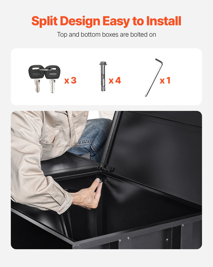 VEVOR Package Delivery Boxes for Outside 38.6 in Lockable Parcel Drop Box