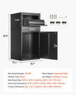 VEVOR Package Delivery Boxes for Outside 38.6 in Lockable Parcel Drop Box