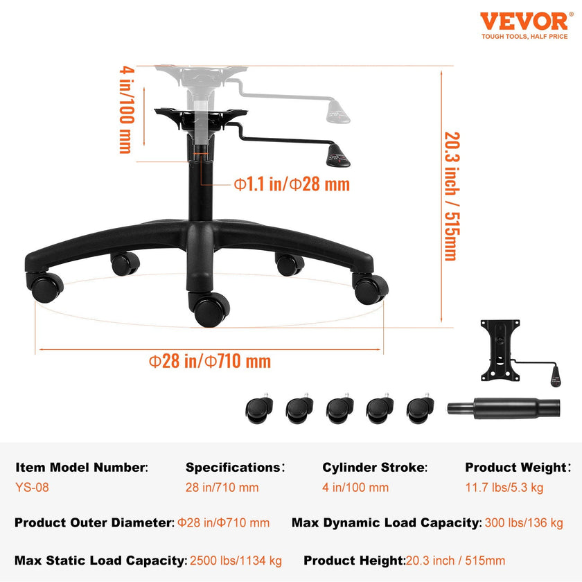 VEVOR Office Chair Base Replacement 28