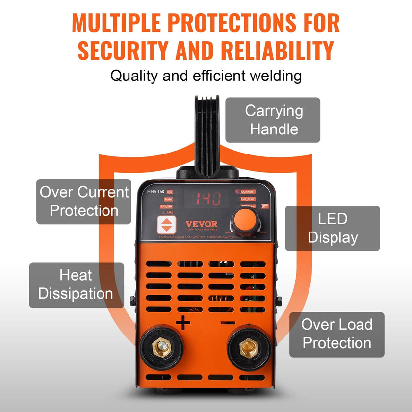 VEVOR ARC Stick Welder 110V 140A Stick/Lift TIG 2-in-1 Welding Machine Hot Start