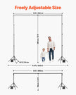 VEVOR Backdrop Stand Background Stand Kit 10 x 10 ft for Party & Photo Studio
