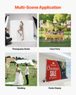 VEVOR Backdrop Stand Background Stand Kit 6.5 x 10 ft for Party & Photo Studio