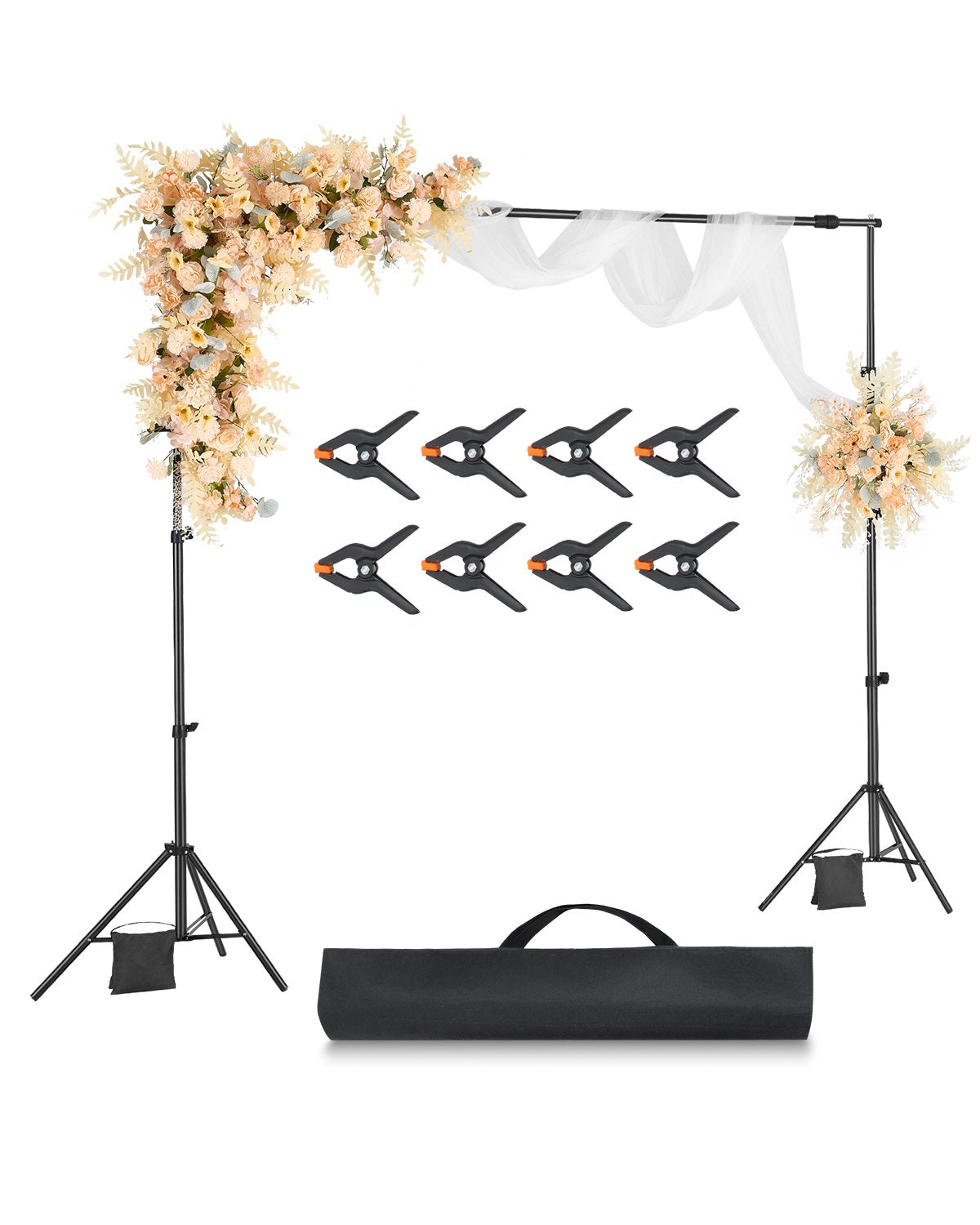 VEVOR Backdrop Stand Background Stand Kit 7 x 10 ft for Party & Photo Studio