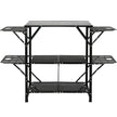 VEVOR Camping Kitchen Table, One-piece Folding Portable Cook Station with A Carrying Bag, Aluminum Camping Table 4 Iron Side Tables & 2 Shelves, Ideal for Outdoor Picnics, BBQs, Camping, RV Traveling