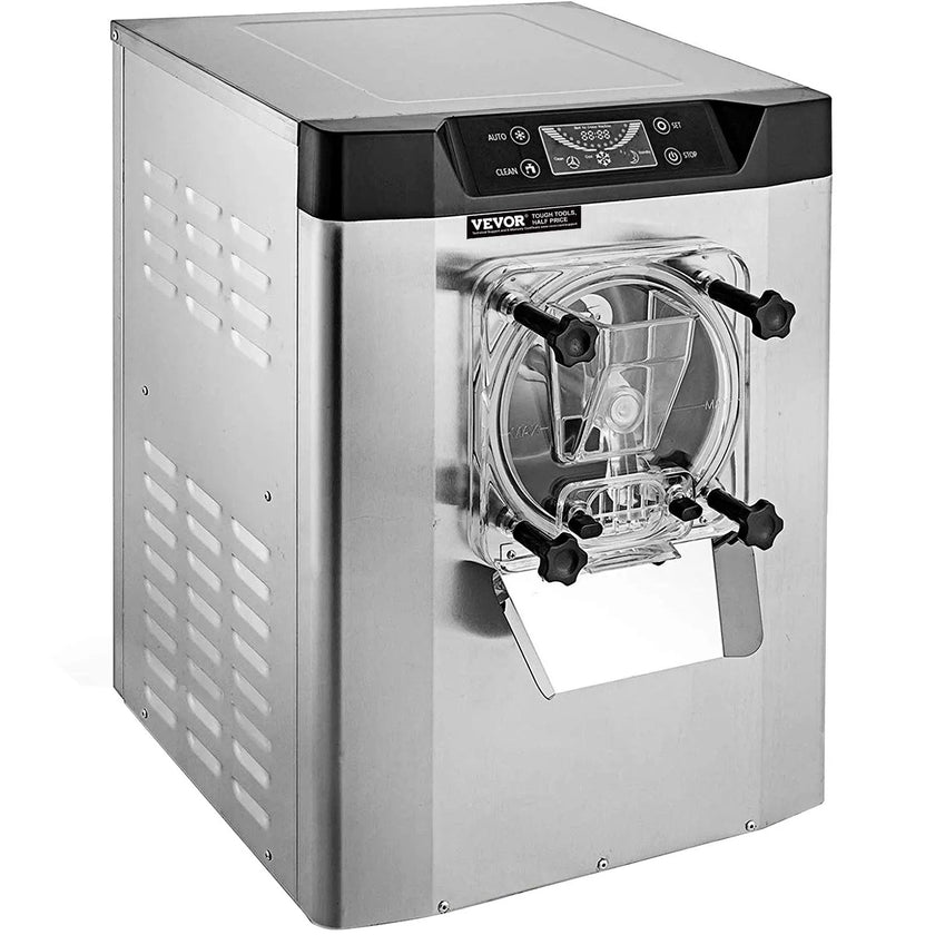VEVOR Commercial Ice Cream Machine 1400W 20/5.3 Gph Hard Serve Ice Cream Maker with LED Display Screen Auto Shut-Off Timer One Flavors Perfect for Restaurants Snack bar Supermarkets