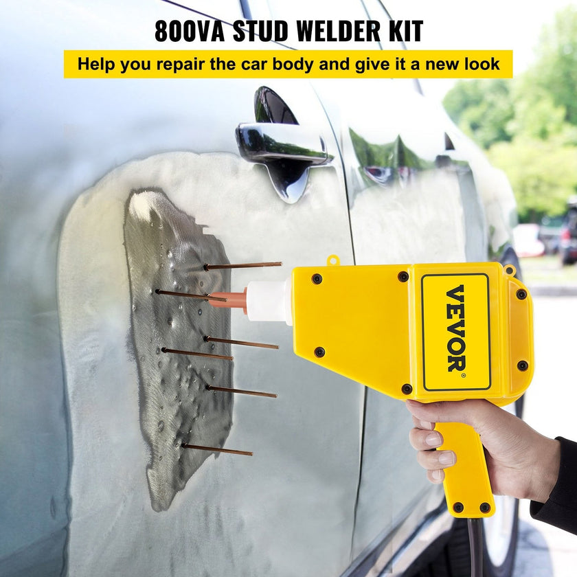 VEVOR Complete Electric Stud Welder Gun Body Dent Repair Kit w/ Puller Hammer