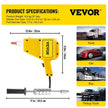 VEVOR Complete Electric Stud Welder Gun Body Dent Repair Kit w/ Puller Hammer