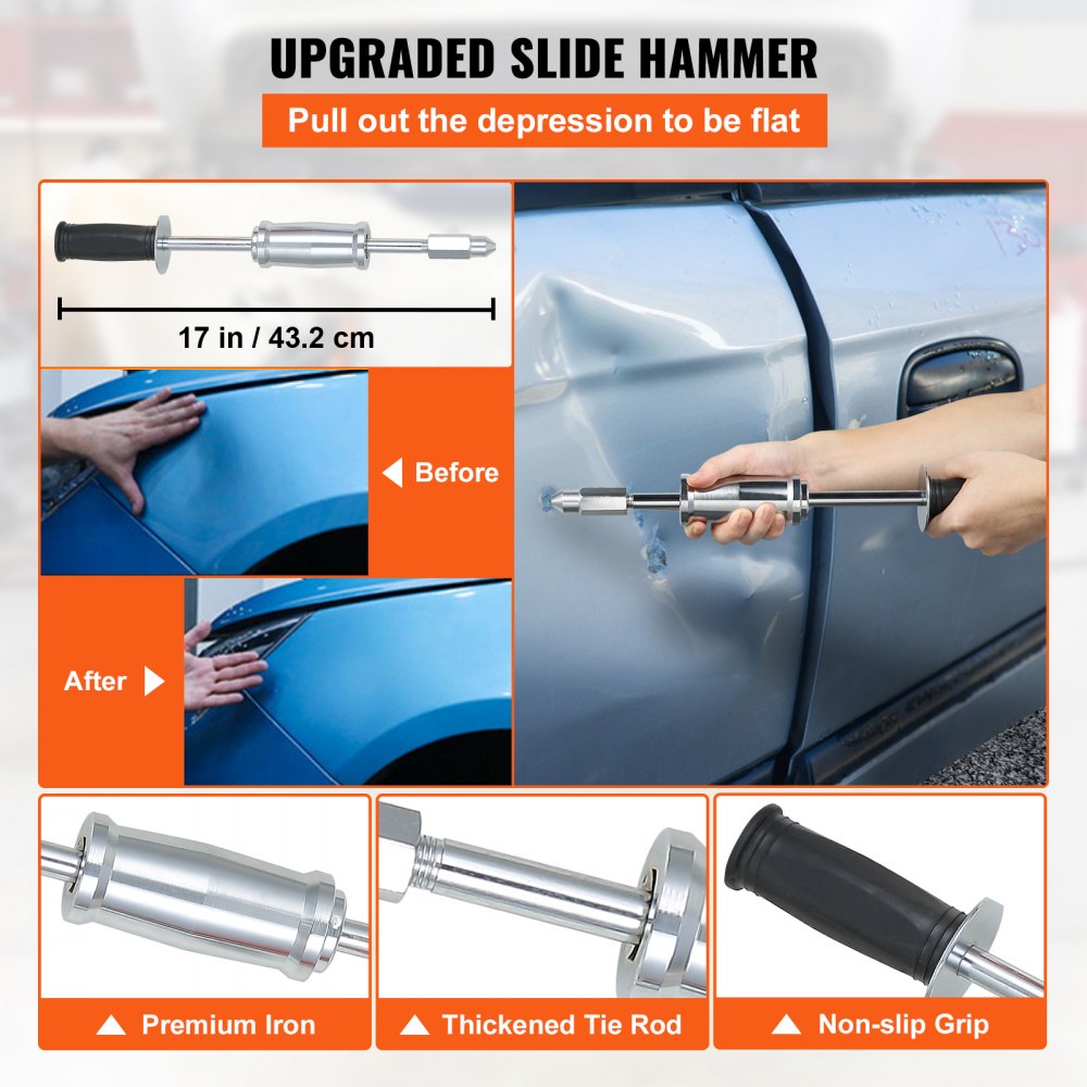VEVOR Stud Welder Kit, 5500 Stud Welder Dent Repair Kit, 800VA Spot Welder Stud, 110V Welder Stud Kit, Stud Gun Dent Puller Kit with Complete Accessories, Dent Welder Repair for Auto Body Repairing