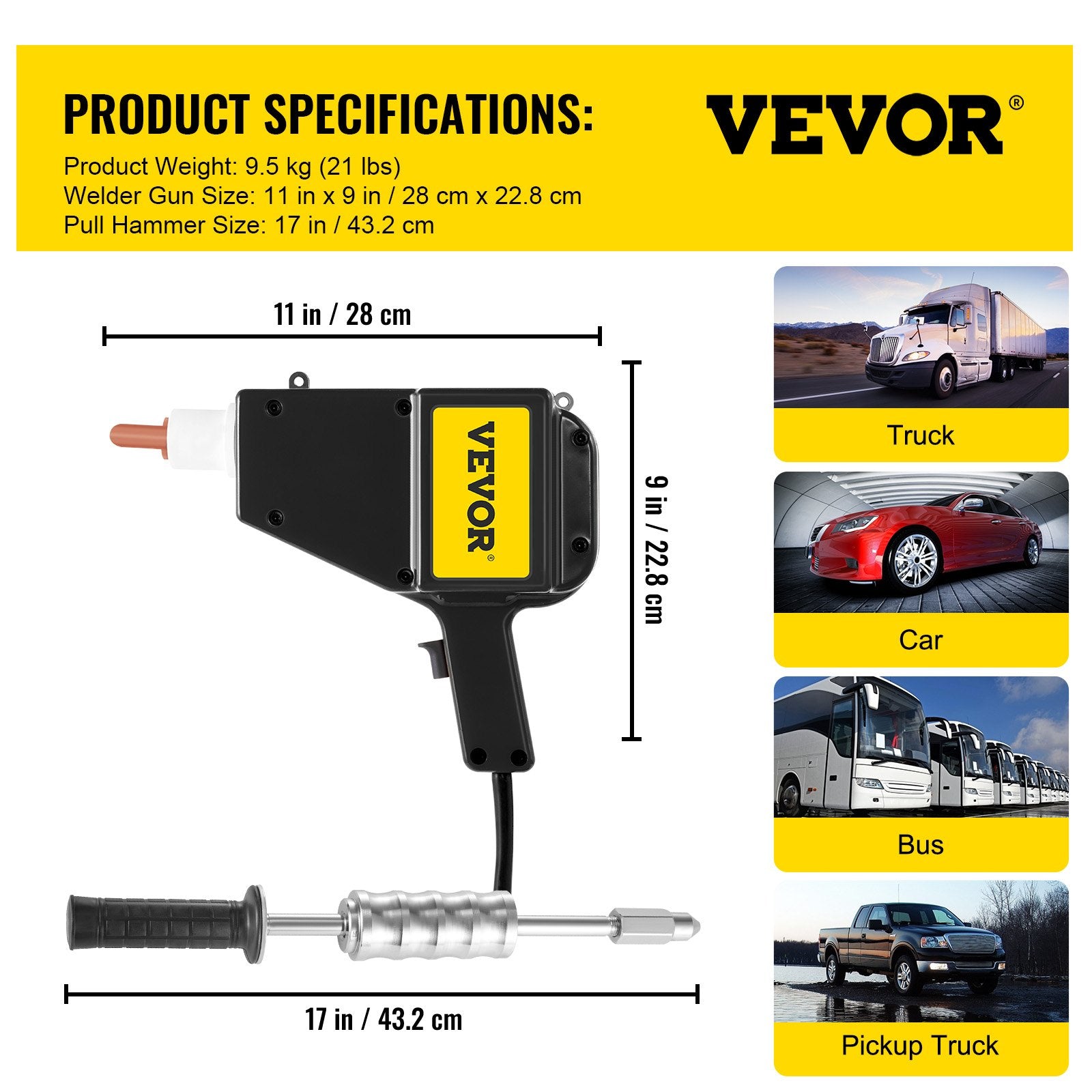 Spot Welder Auto Body Stud Welder 110V With Slide Hammer Stud Welder Starter Kit Repair 800VA +1000 Nails