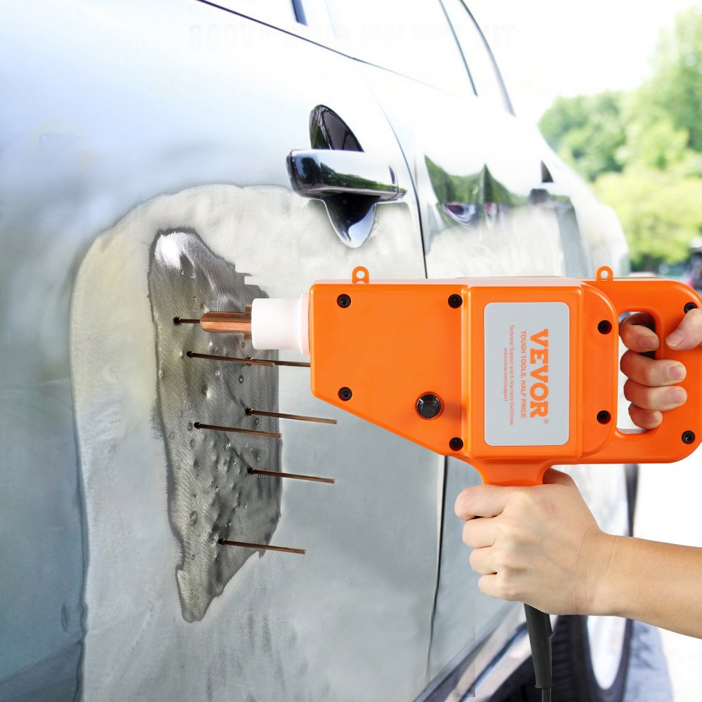 VEVOR Stud Welder Kit, 1600A Stud Welder Dent Repair Kit, 800VA Spot Welder Stud, 110V Welder Stud Kit, Stud Gun Dent Puller Kit with Complete Accessories, Dent Welder Repair for Auto Body Repairing