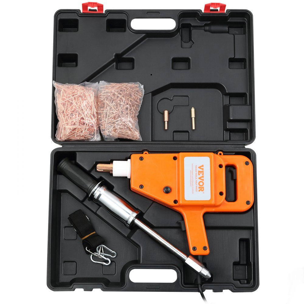 VEVOR Stud Welder Kit, 1600A Stud Welder Dent Repair Kit, 800VA Spot Welder Stud, 110V Welder Stud Kit, Stud Gun Dent Puller Kit with Complete Accessories, Dent Welder Repair for Auto Body Repairing