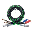 VEVOR 15FT Semi Truck Air Lines Kit with 2PCS Glad Hands, 3-in-1 Air Hoses & 7 Way ABS Electric Power Line, with 2PCS Gladhand Handles, 4PCS Seals and Tender Spring Kit for Semi Truck Trailer Tractor
