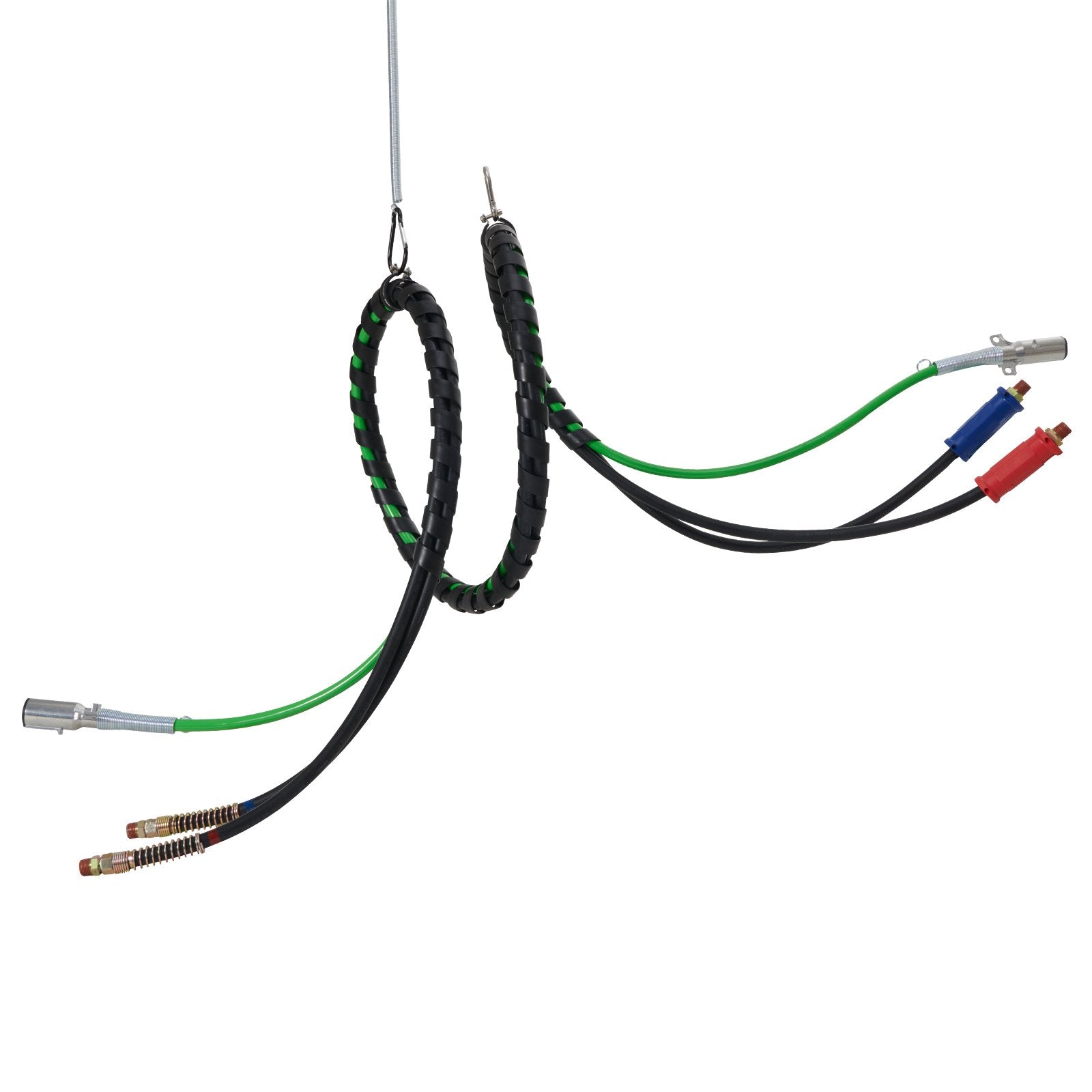 VEVOR 15FT Semi Truck Air Lines Kit with 2PCS Glad Hands, 3-in-1 Air Hoses & 7 Way ABS Electric Power Line, with 2PCS Gladhand Handles, 4PCS Seals and Tender Spring Kit for Semi Truck Trailer Tractor