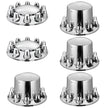 VEVOR Rear&Front Axle Cover Combo Kit ABS Lug Nut Covers with Nut Cover Tools