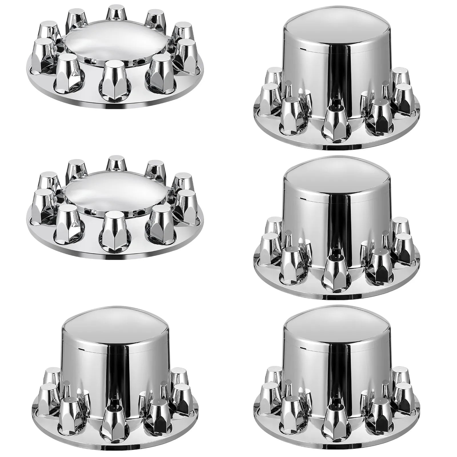 VEVOR Rear&Front Axle Cover Combo Kit ABS Lug Nut Covers with Nut Cover Tools