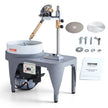 VEVOR Gem Faceting Machine, 2800RPM Jade Grinding Polishing Machine, 110V 180W Rock Polisher Jewel Angle Polisher, with Faceted Manipulator and 1 Bag of Triangle Abrasive for Jewelry Polisher