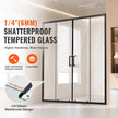 Semi-Frameless Sliding Shower Door 57.8–59