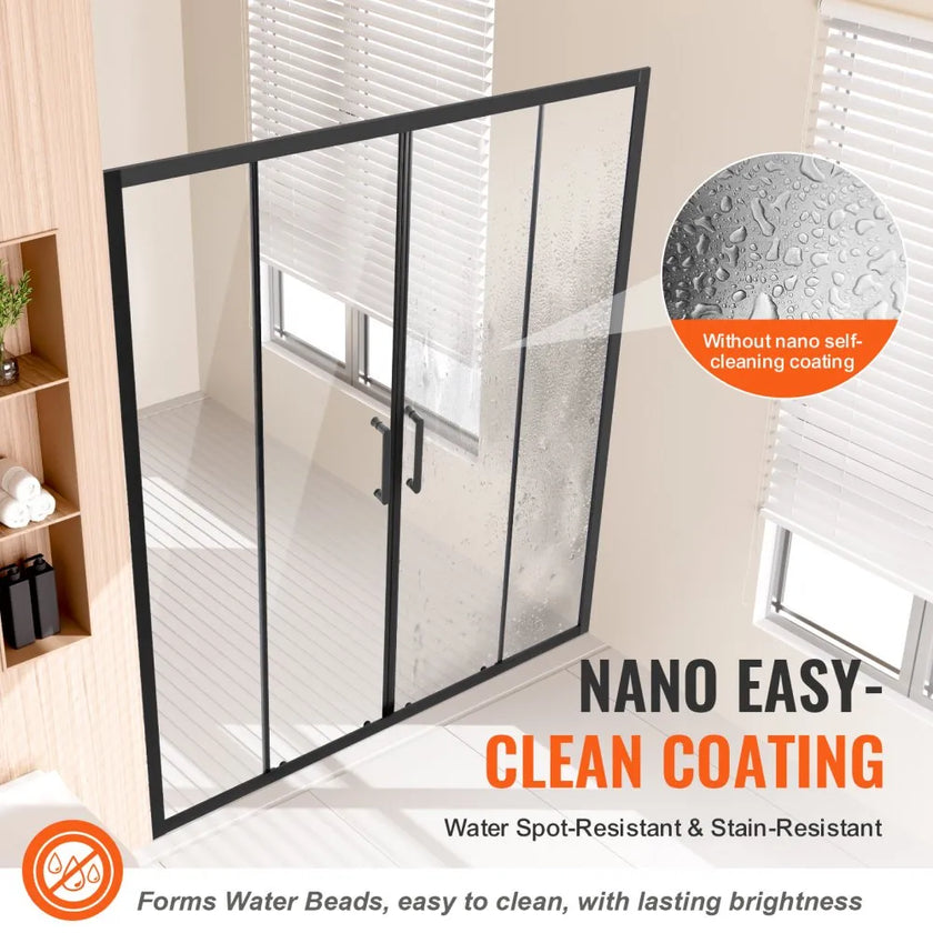 Semi-Frameless Sliding Shower Door 57.8–59