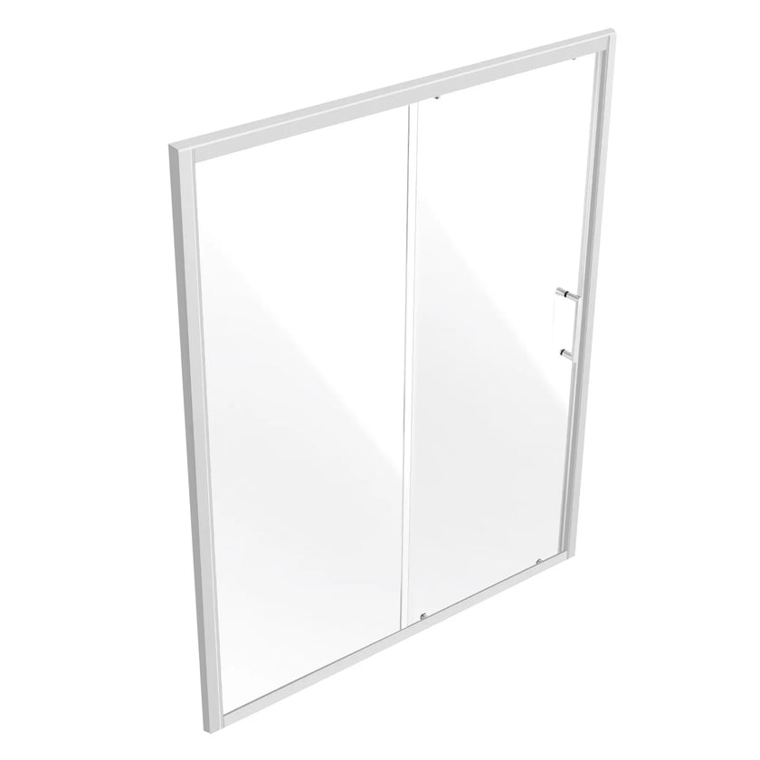 VEVOR Semi-frameless Shower Door 57.7-59x70in SGCC Tempered Glass 1/4in Chrome