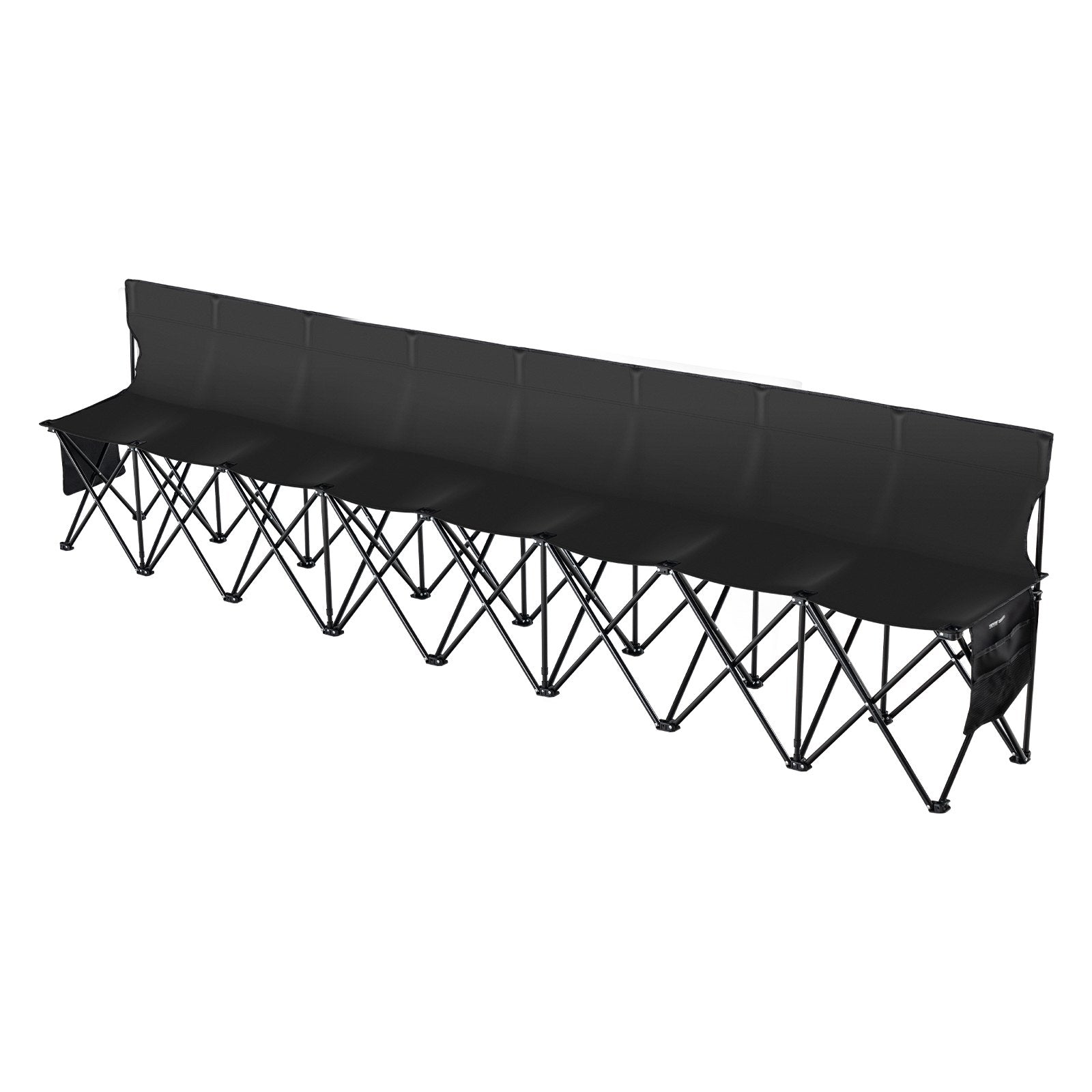 VEVOR 8 Seat Portable Folding Sport Bench Outdoor Camping Chair with Carry Bag