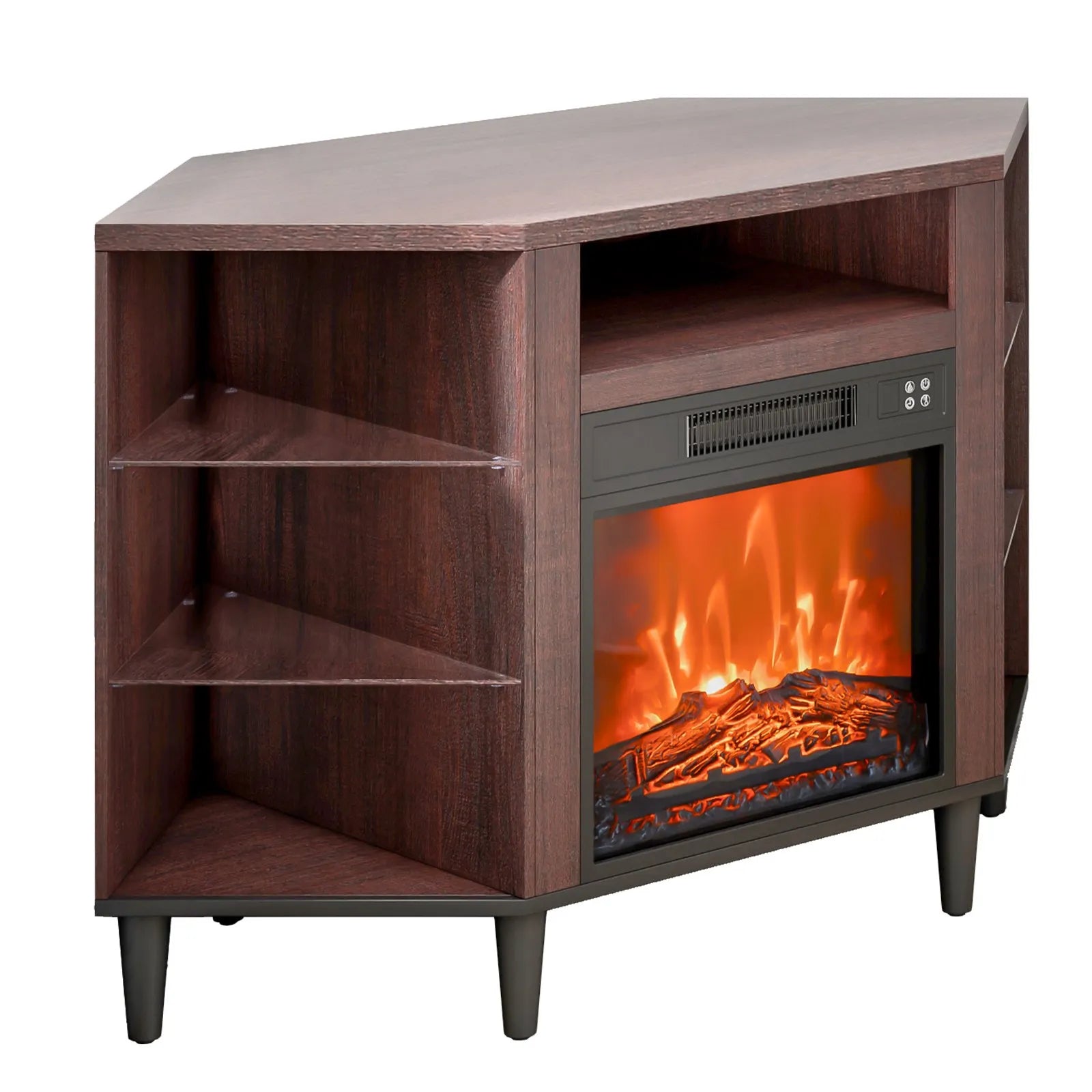 VEVOR Electric Fireplace TV Stand Corner TV Stand for TVs up to 50