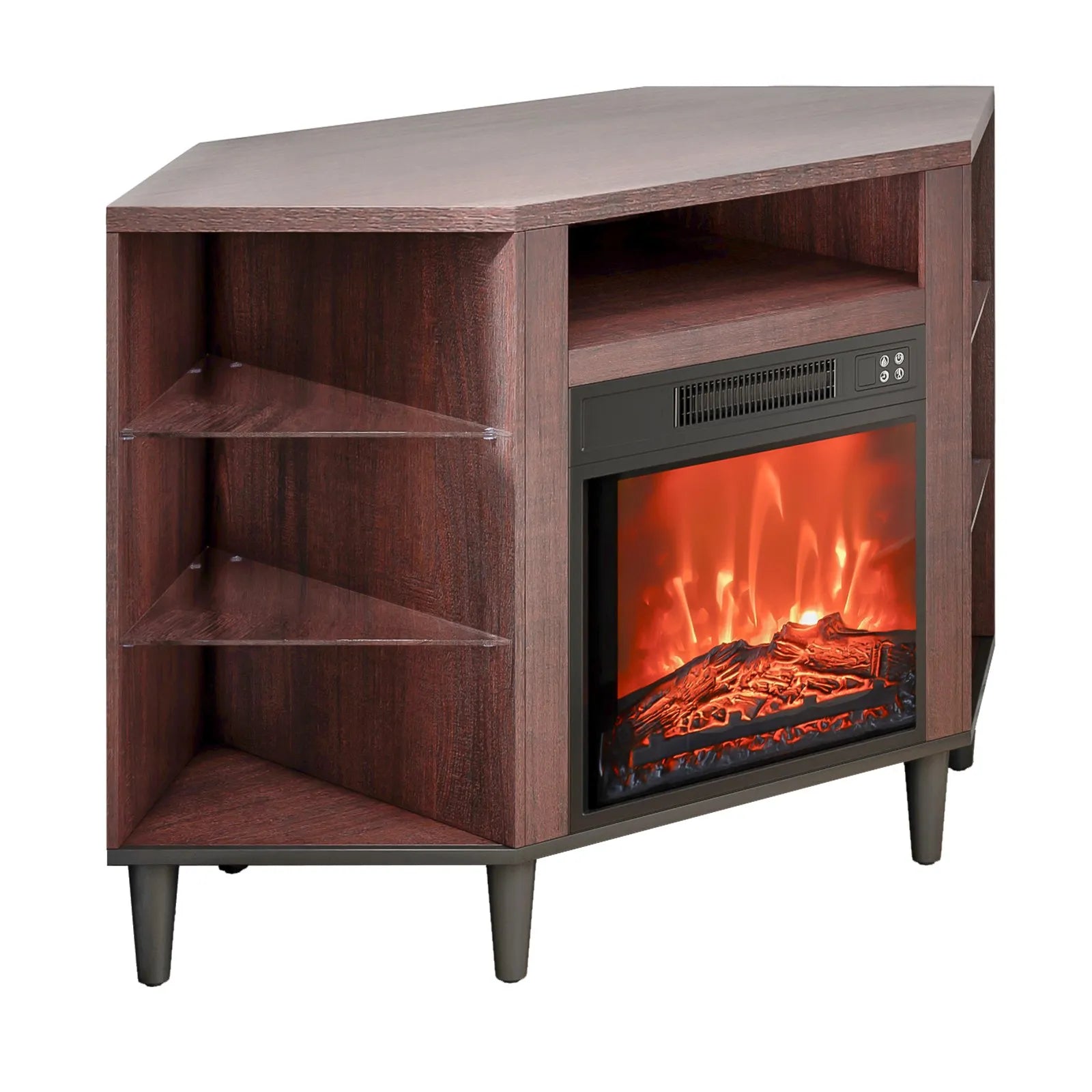 VEVOR Electric Fireplace TV Stand Corner TV Stand for TVs up to 50