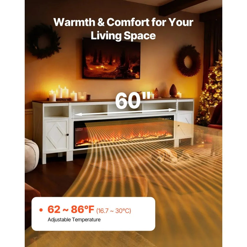 Farmhouse Fireplace TV Stand – 90