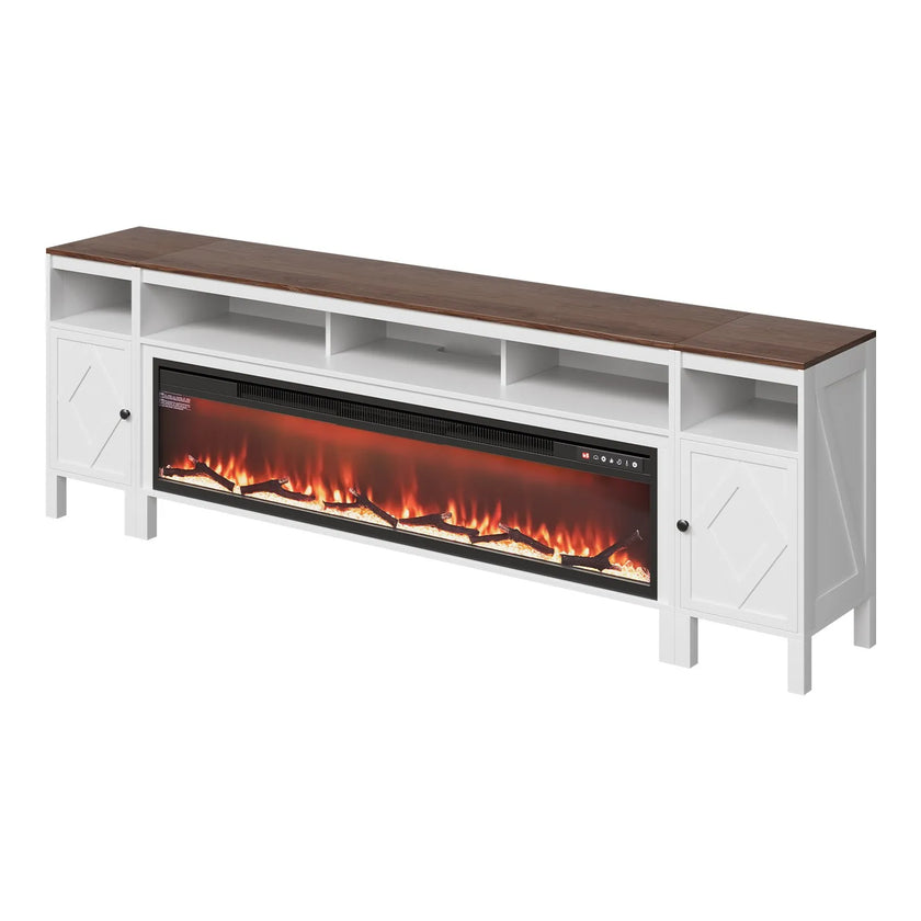 Farmhouse Fireplace TV Stand – 90
