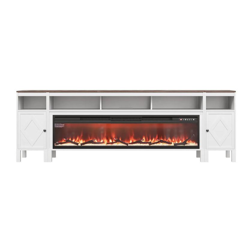 Farmhouse Fireplace TV Stand – 90