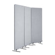 VEVOR 2FT Room Divider 3 Panels PET Polyester Soundproof Privacy Screen Grey