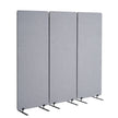 VEVOR 2FT Room Divider 3 Panels PET Polyester Soundproof Privacy Screen Grey