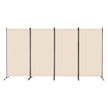 VEVOR Room Divider 4 Panels Fabric Room Privacy Screen for Office Bedroom Beige