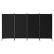 VEVOR Room Divider 4 Panels Fabric Privacy Screen for Office Bedroom Black