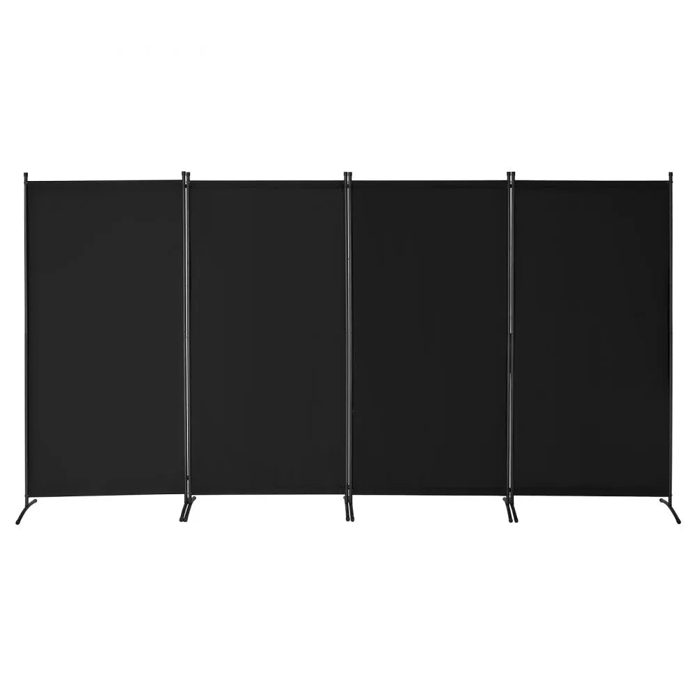 VEVOR Room Divider 4 Panels Fabric Privacy Screen for Office Bedroom Black