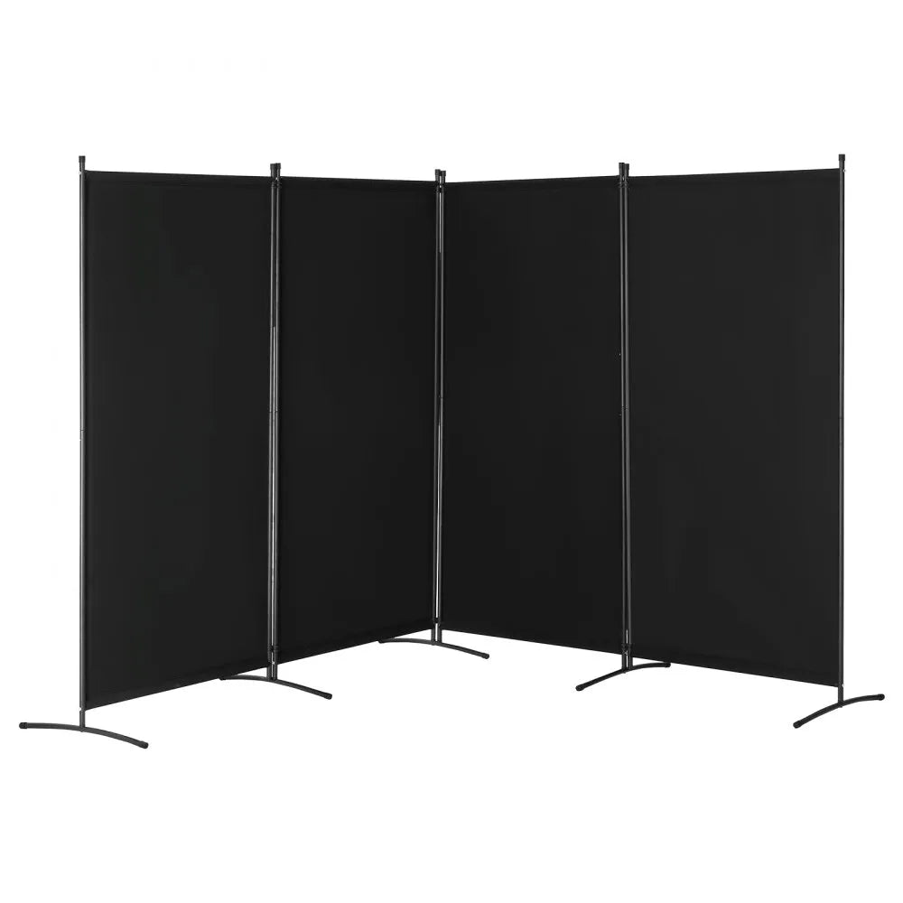 VEVOR Room Divider 4 Panels Fabric Privacy Screen for Office Bedroom Black