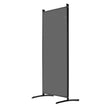 VEVOR Room Divider 4 Panels Fabric Room Privacy Screen for Office Bedroom Grey